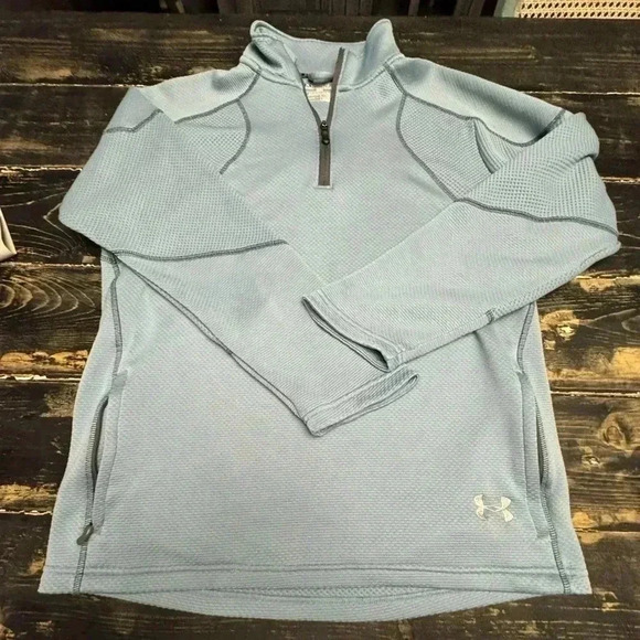 UNDER ARMOUR QUARTER ZIP BLUE SIZE MEDIUM